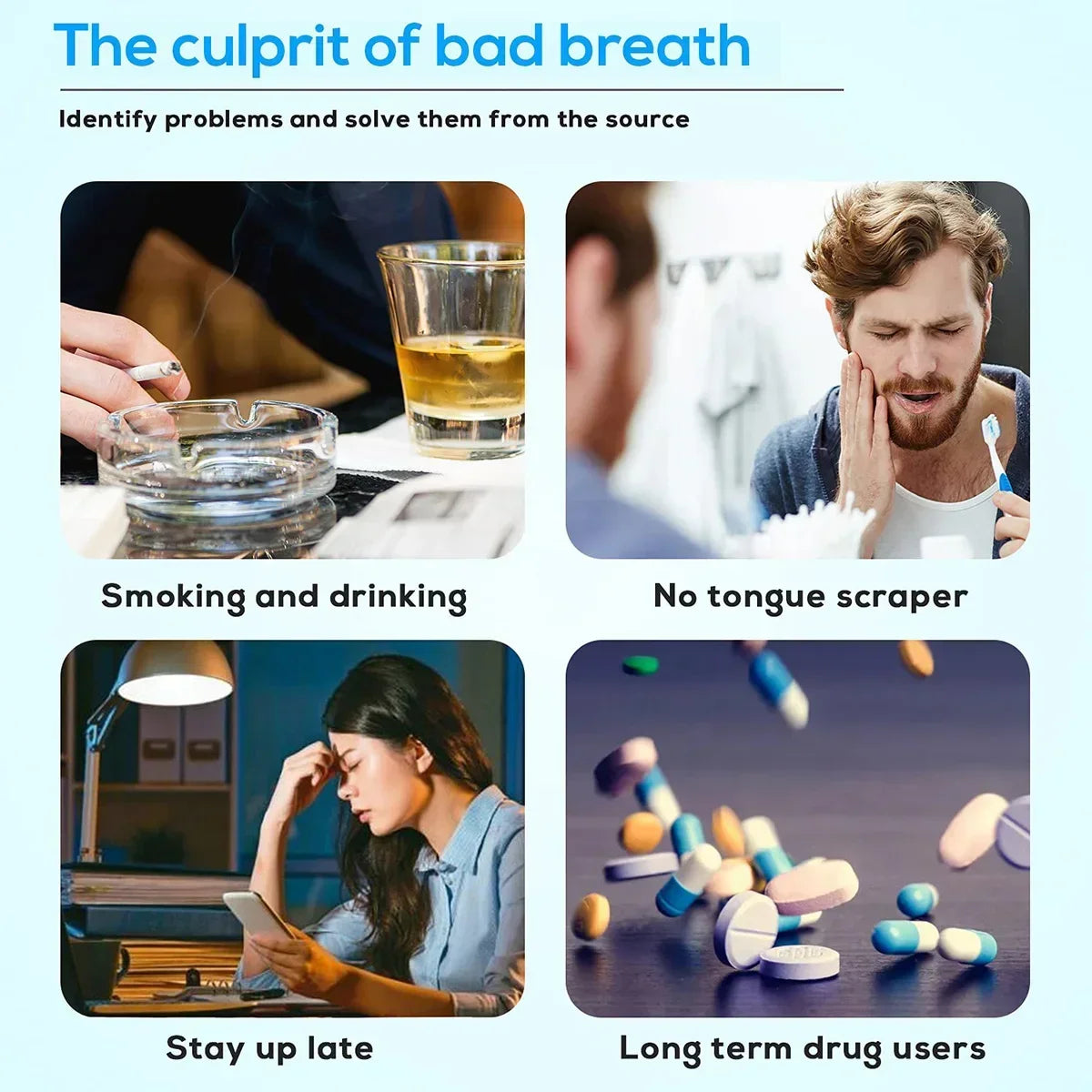 Ascend Stainless Steel Tongue Scraper Set (1–2 Pieces, Portable Oral Cleaner)