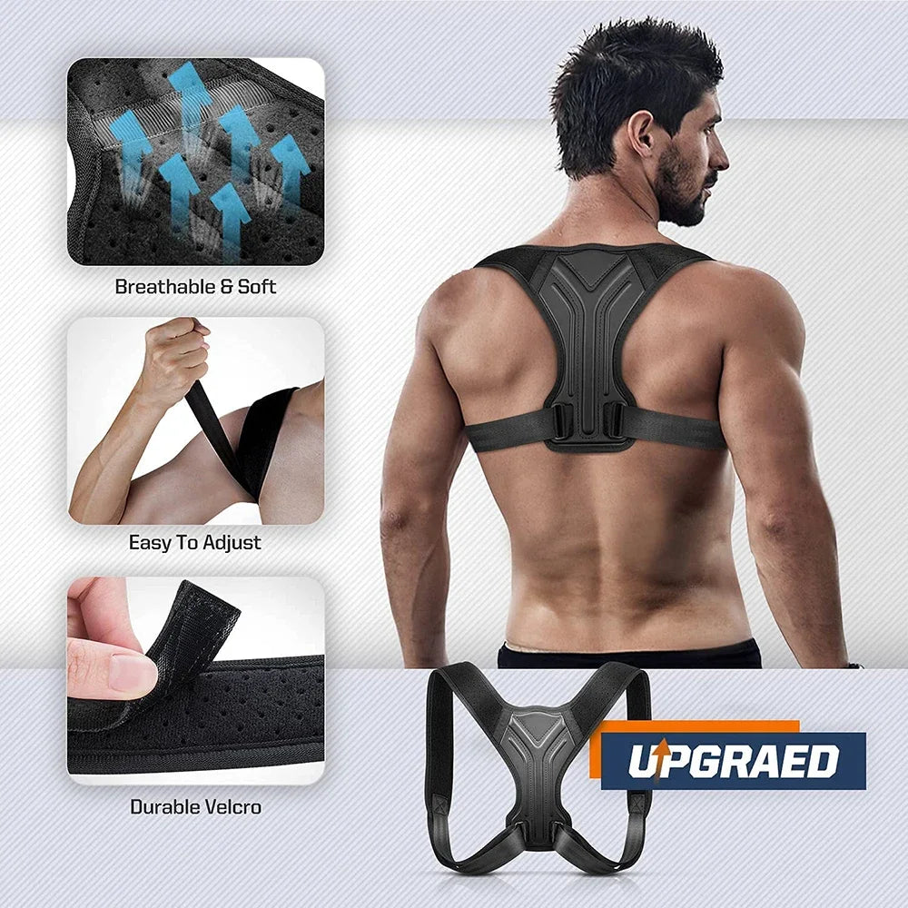 Ascend Posture Support Brace (Adjustable Upper Back & Shoulder Corrector)